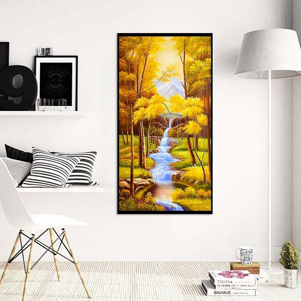 5D DIY Full Drill Diamond Painting Autumn Scenery Embroidery Mosaic Kit(55CMx100CM) PW600
