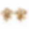 Gold Peony Stud Earrings PWB278