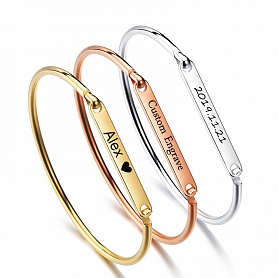 Custom name cuff bracelet PW899
