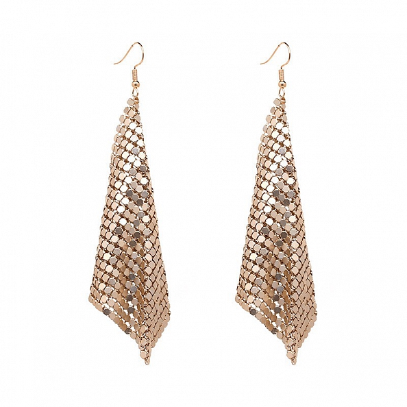 Metallic sparkly tassel earrings PWB166