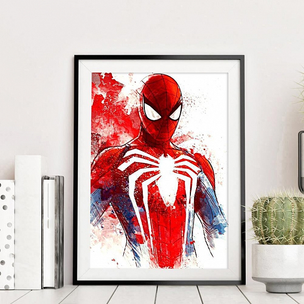 DIY Full Drill Round Diamond Painting Spiderman PW697