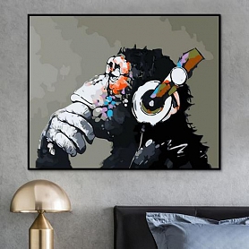 Animal Monkey Paint By Numbers Kits PW102