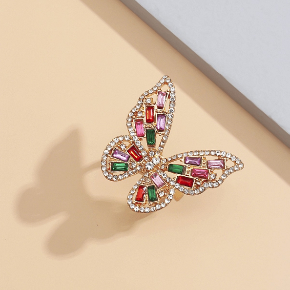 Colorful Butterly Sparkly Ring PWB176