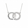 Cubic Zirconia Interlocking Circle Necklaces PW878