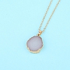 Irregular Sunflower Natural Stone Pendant Necklaces PWB510