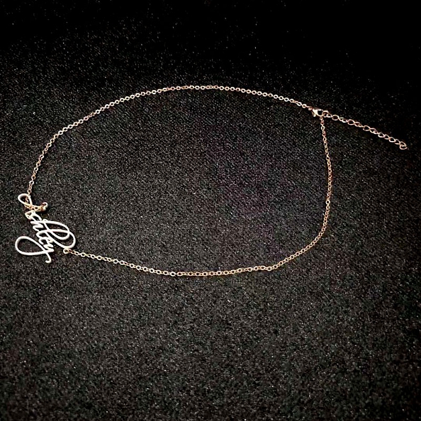 Custom Titanium steel name necklace PW058