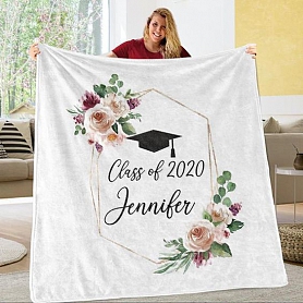 Personalized Graduation Fleece Blanket for Class Of 2020 PW283