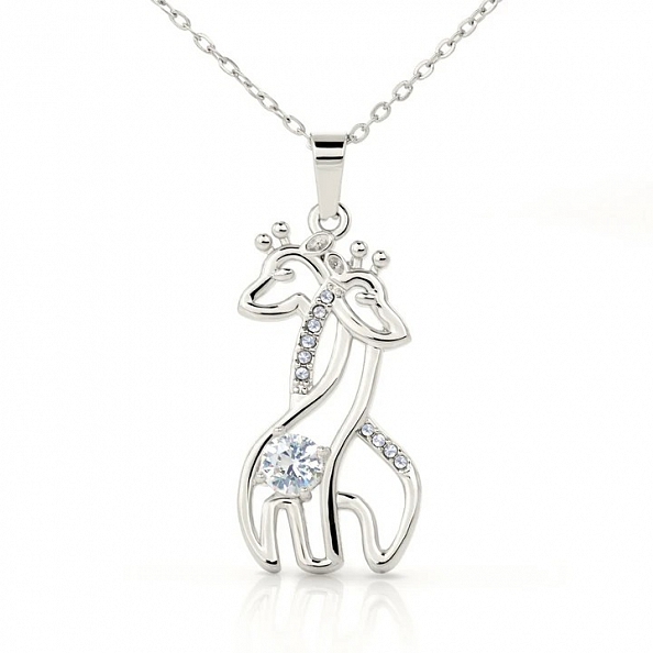 To My Daughter - Giraffe Love Necklace PWB059