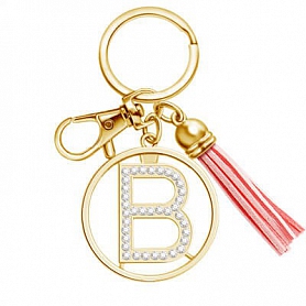Glittering drill key chain gold PW890