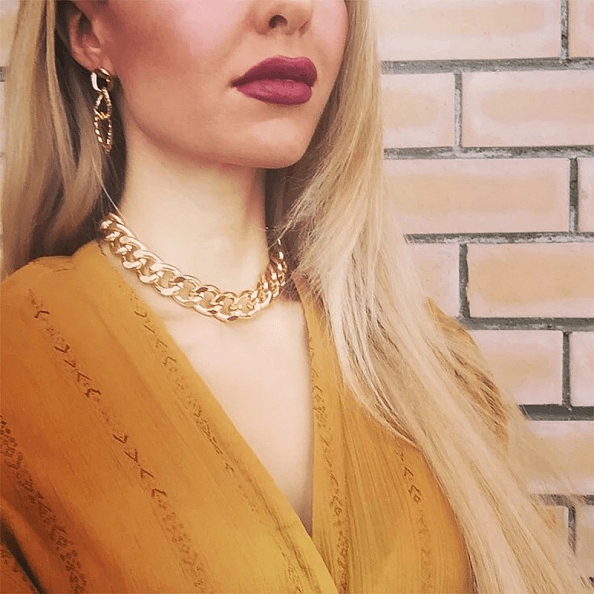 Vintage chunky chain necklace PWB064