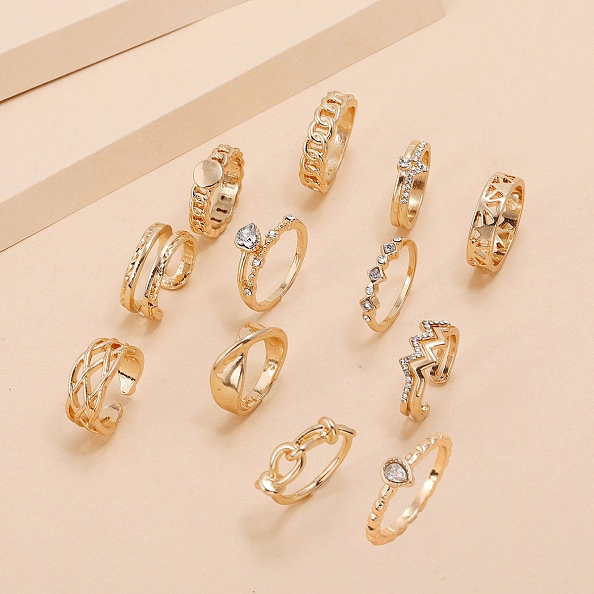 Gold plated ring set PWB116