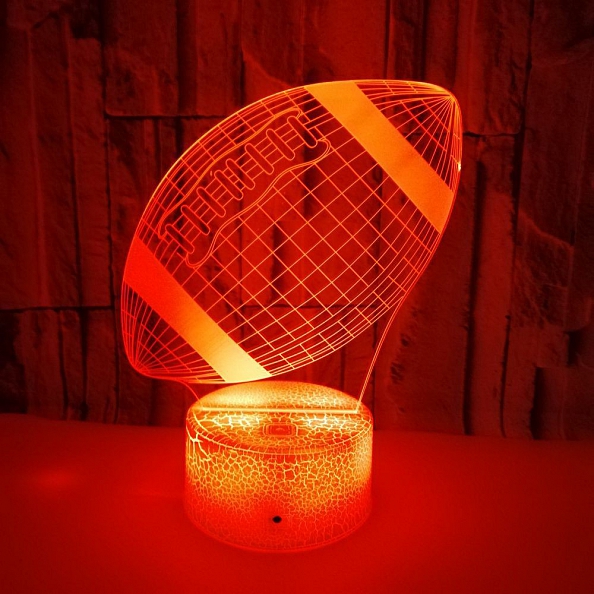 3D Rugby Illusion Lamp Gift 7/16 Colors PW552
