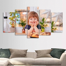 Custom Baby Photo 5pcs Contemporary Painting for Living Room Wall Art PW247