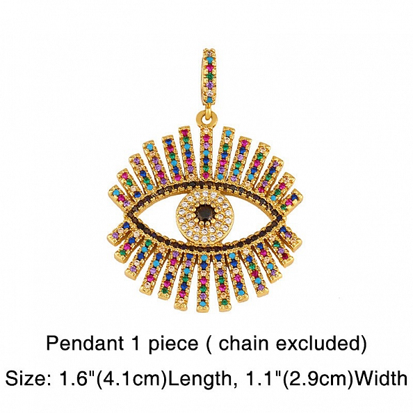 Colorful zircon necklace PW996