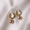 Gold Plated Pearl Drop Earrings PWB242