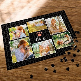 Custom Collage Photo Jigsaw Puzzle Lovely Pet  PW232