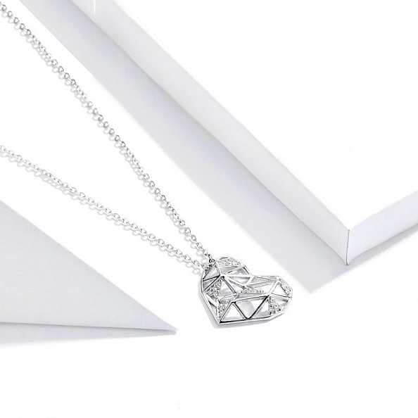 Irregular Heart Pendant Necklace PWB532
