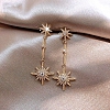 Shiny Crystal Star Drop Earrings PWB270