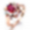 Ruby Floral Shape Ring PWB424
