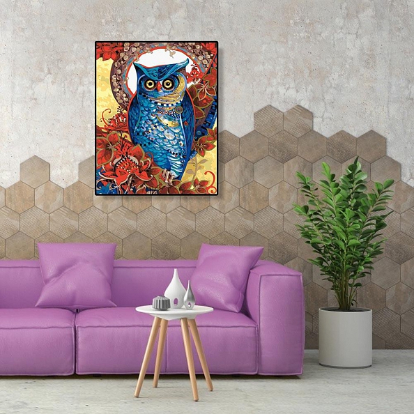 Paint By Numbers-DIY Colorful Owl(40*50 CM) PW739