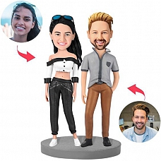 Modern Sexy Couple Custom Bobblehead PW334