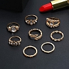 8picsset retro geometric ring PWB087