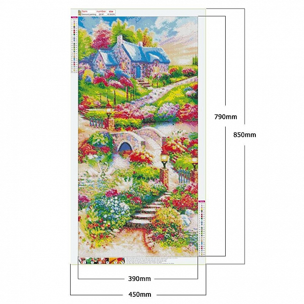 DIY Full Round Diamond Painting(85*45cm) - Village  PW776