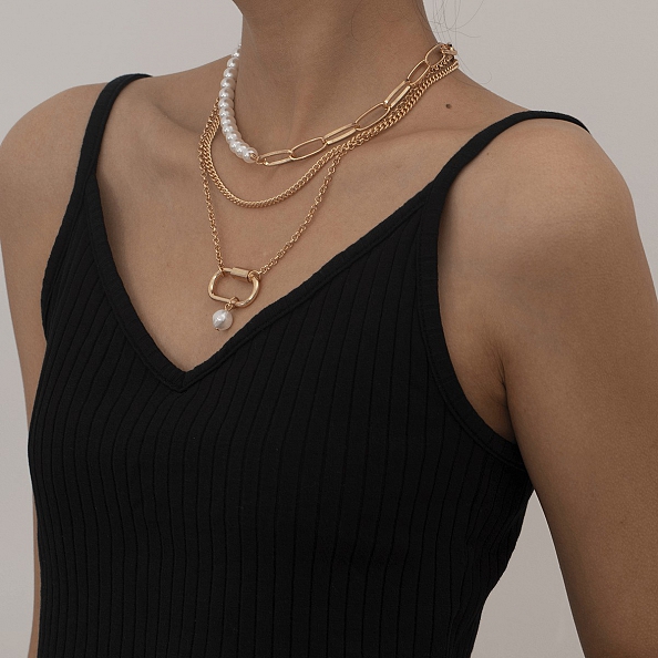 Individual Asymmetric Multilayer Necklace PW920