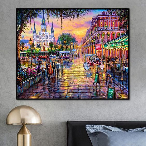 Landscape Street Paint By Numbers Kits PW376