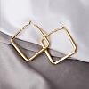 Retro exaggerated geometric shape of a golden ear ring PW994