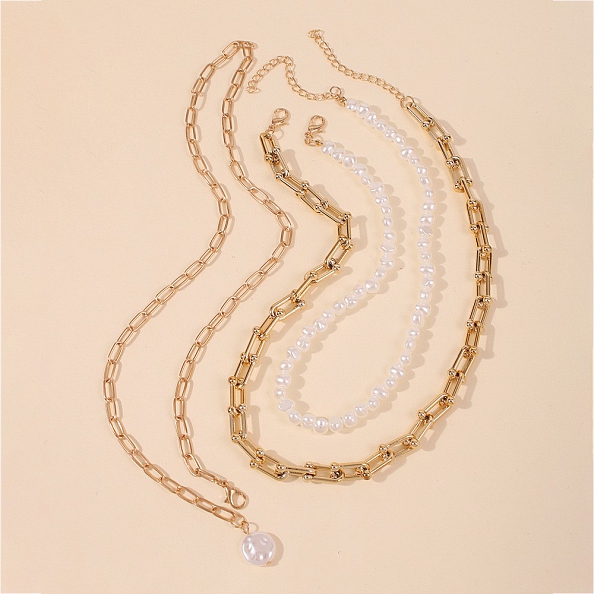 Simple multi-layer irregular necklace PWB213