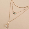 Multi-Layer Abalone Shell Pendant Necklace PW935