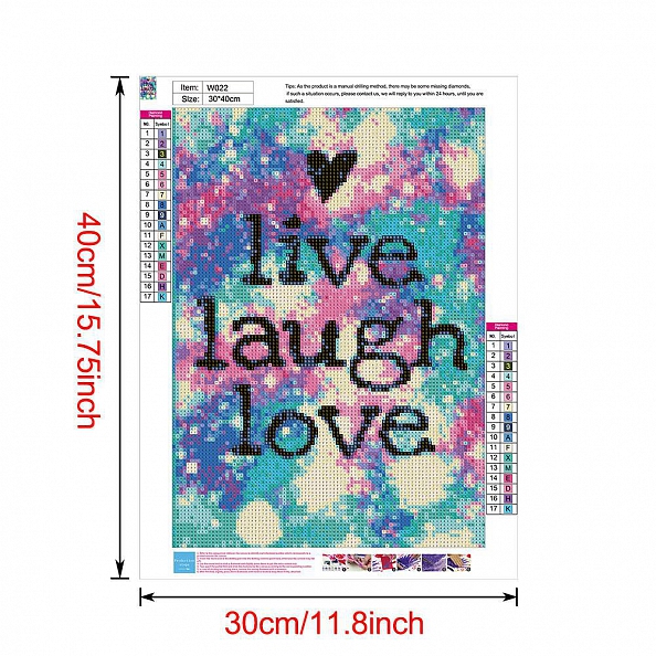 DIY Full Drill Round Diamond Painting Starry Sky Words  PW698