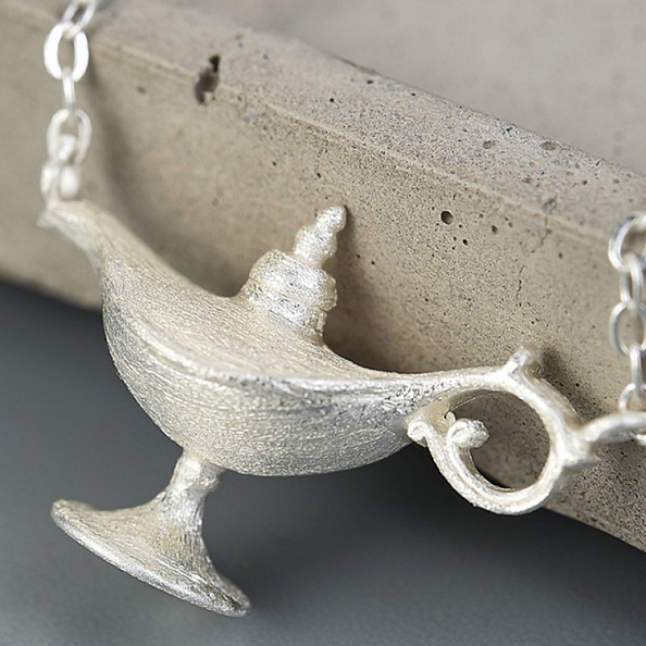 Aladdin Lamp Pendant Necklace PWB457