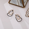 Double layer Metal Geometric Water Drop Earrings PW991
