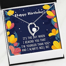 Younger Sibling to Older Sibling-Happy Birthday Forever Love Necklace PWB227