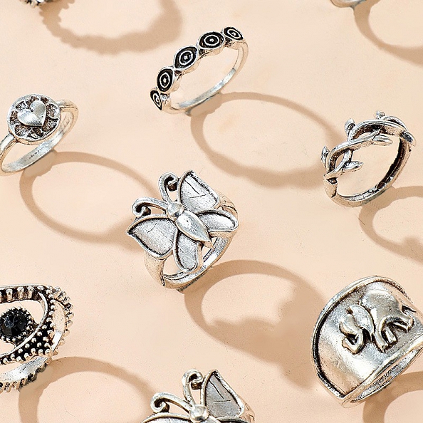 Butterfly 14 Pics Ring Set PWB282