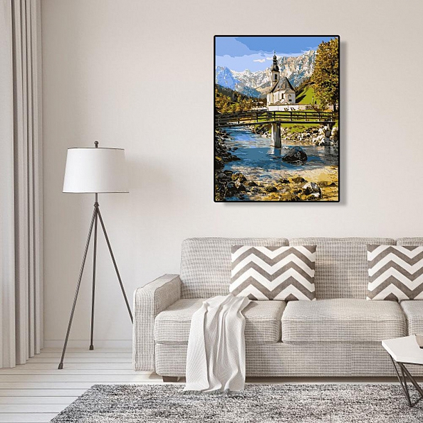 DIY Paint By Numbers Kit(40x50cm)-Bridge Village PW796