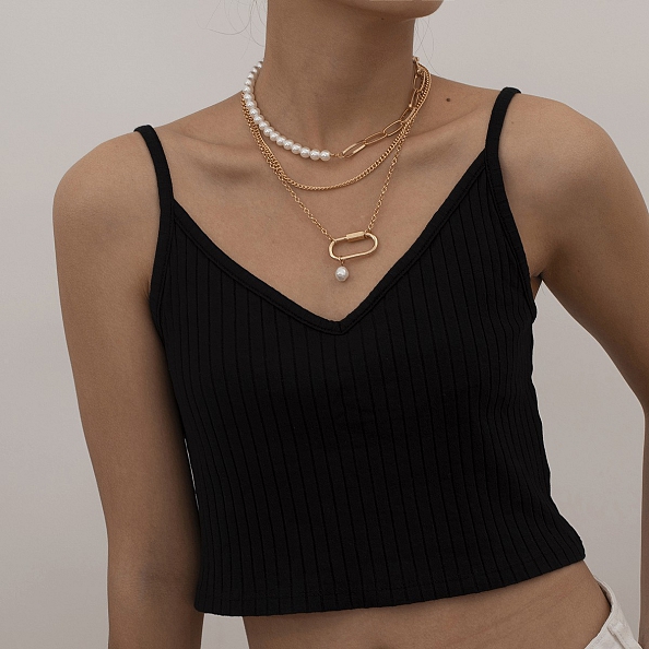 Individual Asymmetric Multilayer Necklace PW920