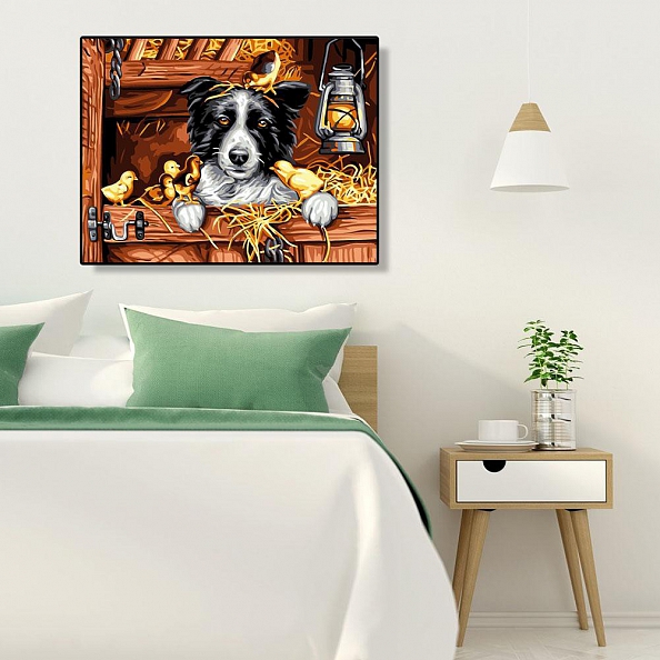 DIY Paint By Numbers Kit(40x50cm) - Chick Dog PW754