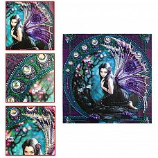 Wing Gilr Full Drill 5D Diamond Painting Kit PW458