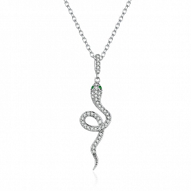 Shiny Snake Pendant Necklace PWB531