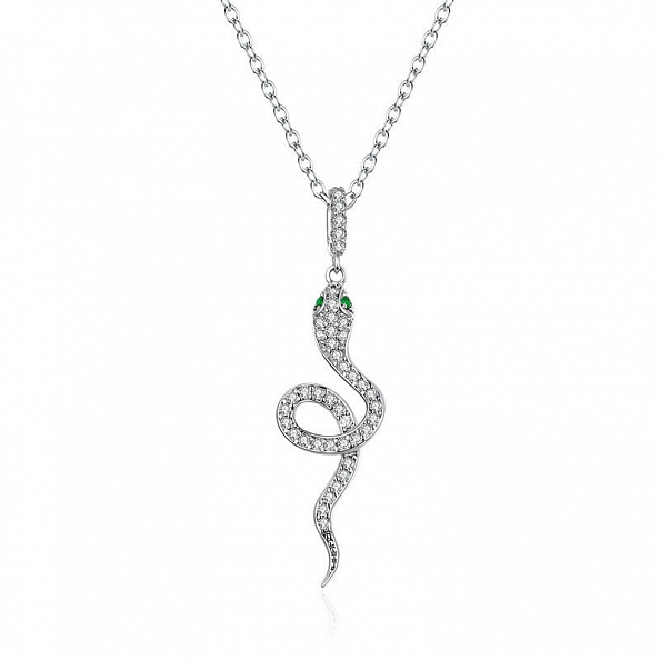 Shiny Snake Pendant Necklace PWB531