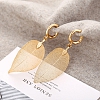Hollow leaf eardrop PWB071