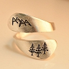 Natural landscape engraved ring PWB219