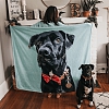 Custom Dog Blankets Personalized Pet Photo Blankets Painted Art Portrait Fleece Blanket PW001