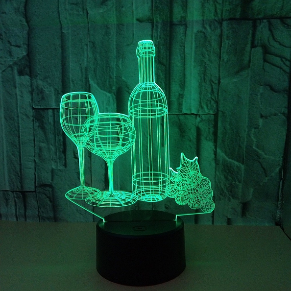 3D  Bottle Illusion Lamp Gift 7/16 Colors PW553