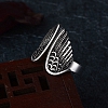 Classic Angle Wing Silver Ring PWB237