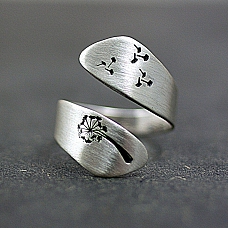 Natural landscape engraved ring PWB219
