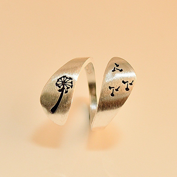 Natural landscape engraved ring PWB219